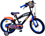 Heta Wheels Children's Bike Boys 16 tum Black Orange Blue Two Hand Brakes