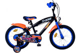 Heta Wheels Children's Bike Boys 16 tum Black Orange Blue Two Hand Brakes