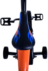 Heta Wheels Children's Bike Boys 16 tum Black Orange Blue Two Hand Brakes