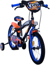 Heta Wheels Children's Bike Boys 16 tum Black Orange Blue Two Hand Brakes