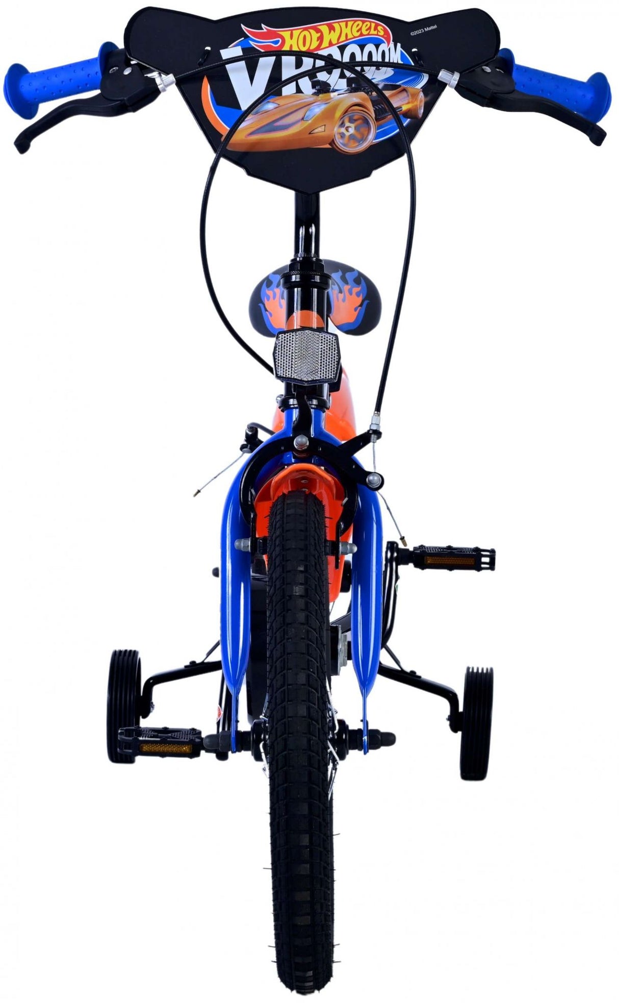 Heta Wheels Children's Bike Boys 16 tum Black Orange Blue Two Hand Brakes