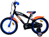 Heta Wheels Children's Bike Boys 16 tum Black Orange Blue Two Hand Brakes