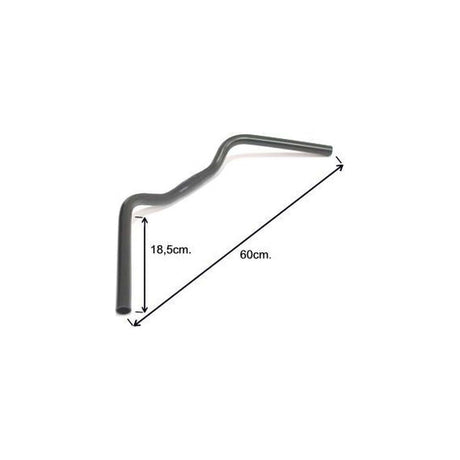 Wilhelm humpert gmbh co ergotec stuurbocht trekking aluminium zwart 25.4 gw590 gl180 gh35 47° sl: 2