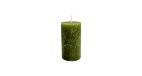 Kaars rustiek 110 60mm olive