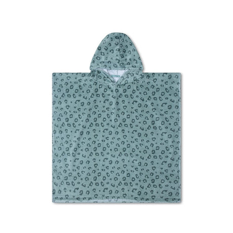Leopard | groene strandponcho 65 x 65 cm