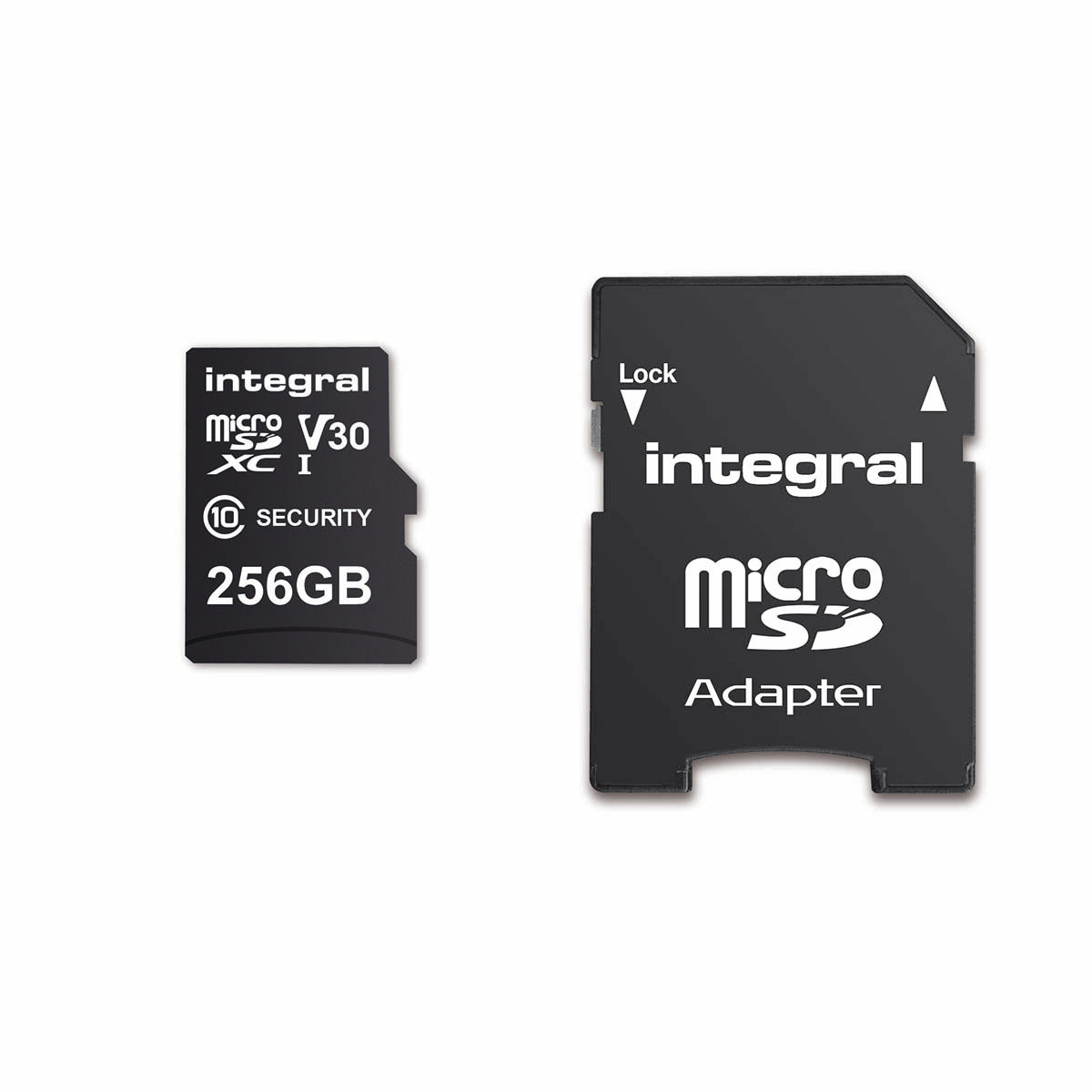 Integral 256 gb beveiligingscamera microsd-kaart voor dashcams, home cams, cctv, bodycams en drones - inmsdx256g10se