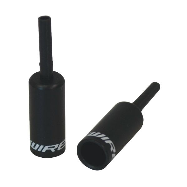 Jagwire end caps lined - 4,5mm shift (braided) - alloy (50pcs) - black