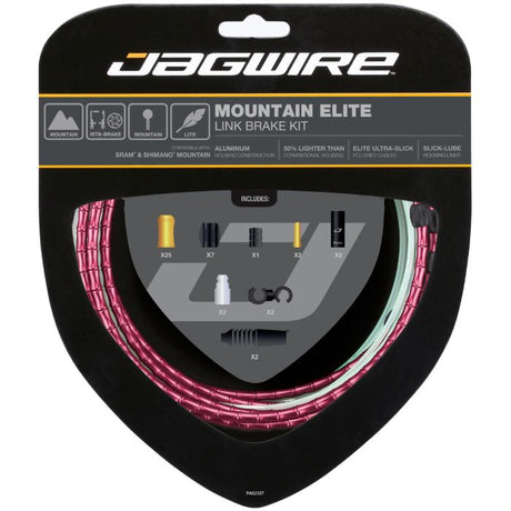Jagwire mountain elite link brake kit - red