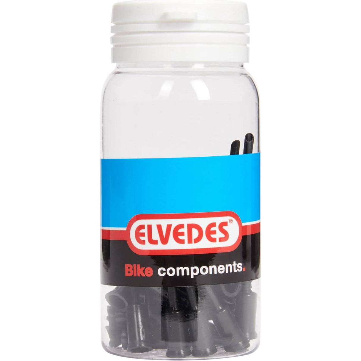 Elvedes kabelhat tip 5mm PVC sort (50x) ELV2012106