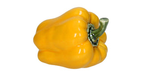 Ornament bell pepper porcelain yellow 11.6x8.5x8.3cm