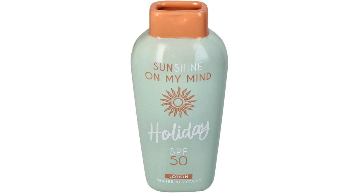 Vase sunscreen fine earthenware blue 8.8x5.6x19cm