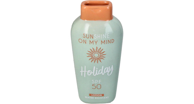 Vase sunscreen fine earthenware blue 8.8x5.6x19cm