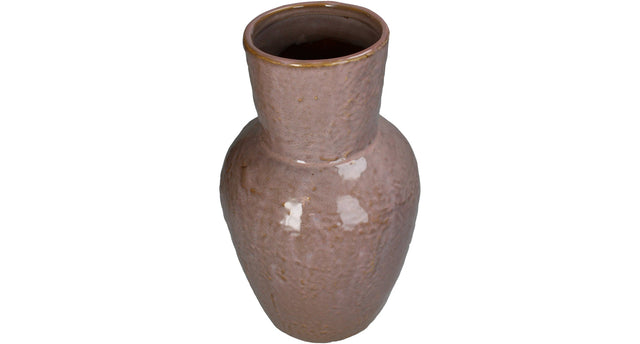 Vase stoneware old pink 19.5x19.5x32cm