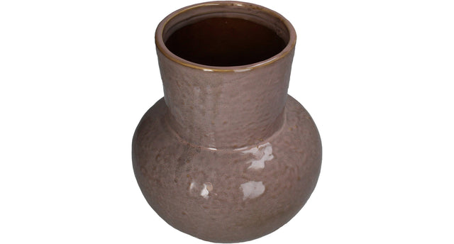 Vase stoneware old pink 23.5x23.5x25.5cm