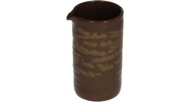 Vase stoneware brown 7x6x11cm