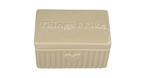 Keepsake box things i like dolomite beige 15x9x9cm