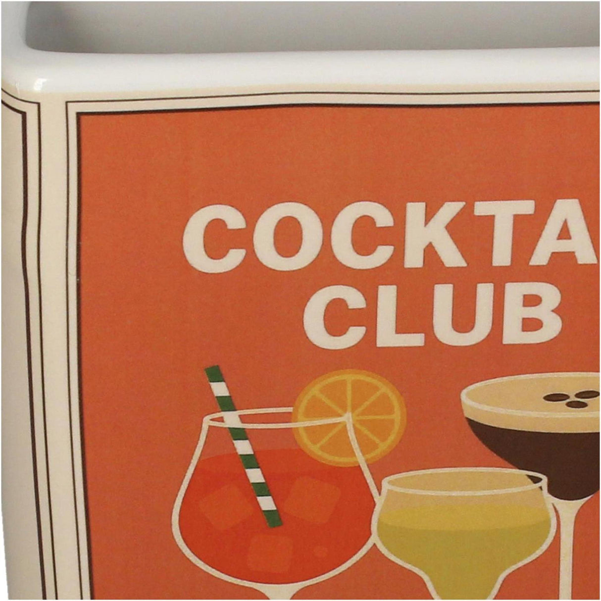 Kersten vaas book cocktail club dolomite orange 15x5.5x18cm