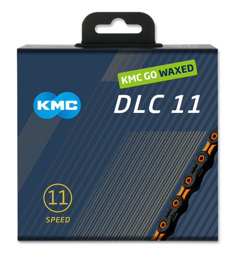 Kmc ketting dlc11 black orange 118s waxed