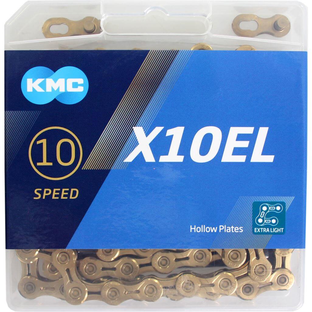 KMC X10el Gold TI-N 10-stopenjska kolesarska veriga