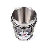 Middeleeuwse witte ridder borrelglaasje shot glas