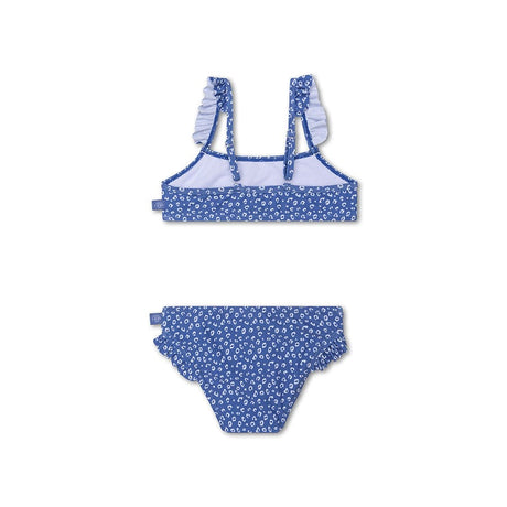 Leopard | blauw meisjes uv bikini