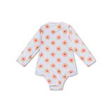Floral love | meerkleurig meisjes uv badpak met lange mouwen