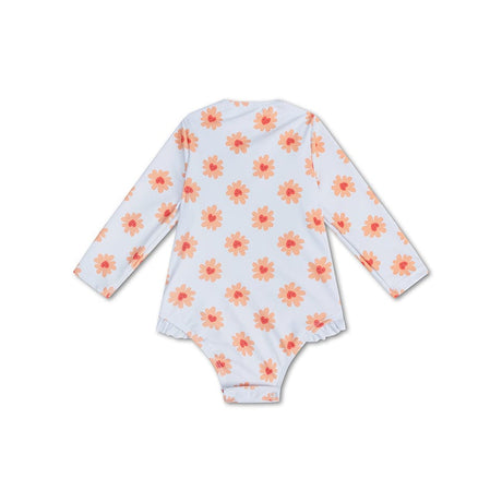 Floral love | meerkleurig meisjes uv badpak met lange mouwen