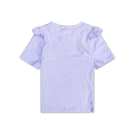 Leopard | lila uv zwemshirt met korte mouwen