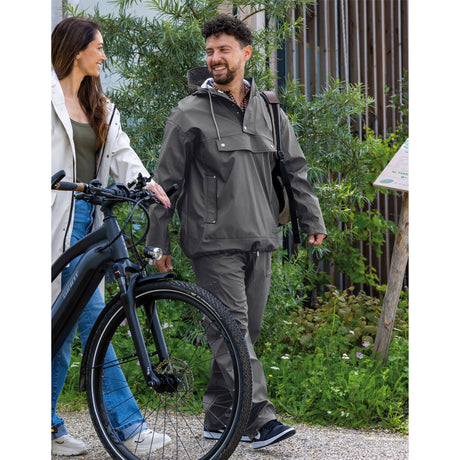 Mirage regenjas rainfall closed jacket - maat m - gemaakt van polyester soft touch - earl grey