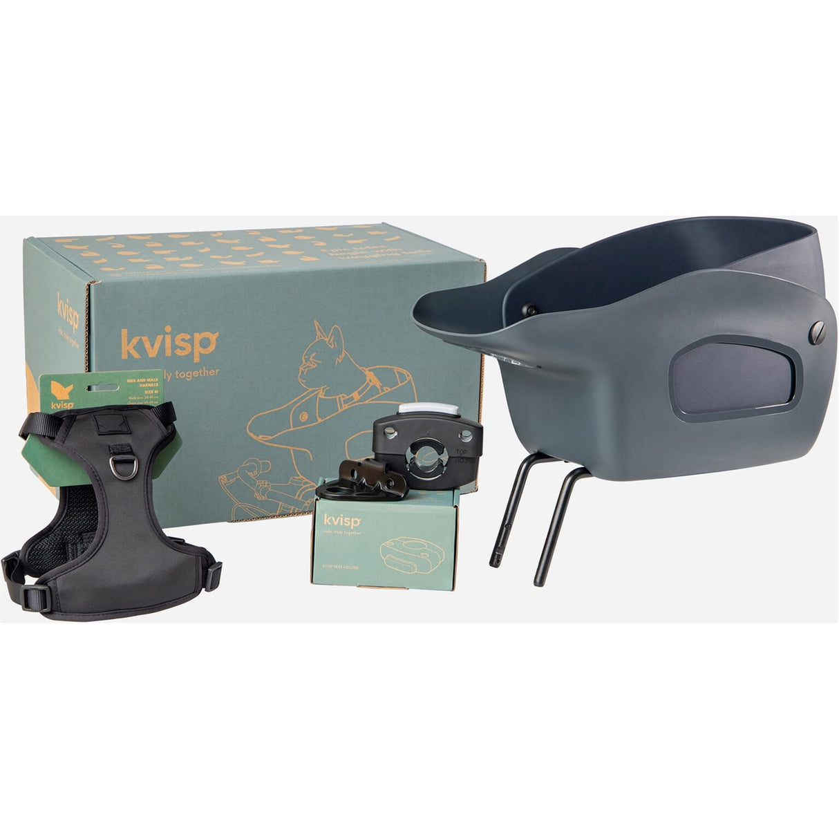 KVISP KVISP Cante per cani con imbracatura m Midnight Grey