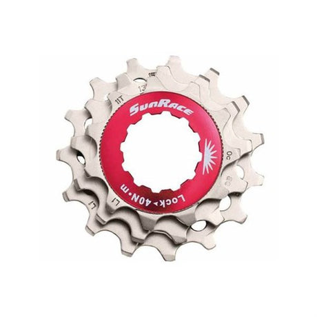 Sturmey-archer europa n.v. sunrace sluitring met kransjes 10v 11 13 15t zilver