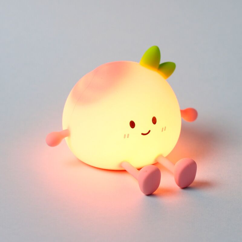Foodiemals perzik led nachtlamp telefoonhouder