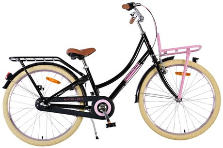 Volare Excellent Kinderfiets - Meisjes - 24 inch - Zwart - 3 Versnellingen
