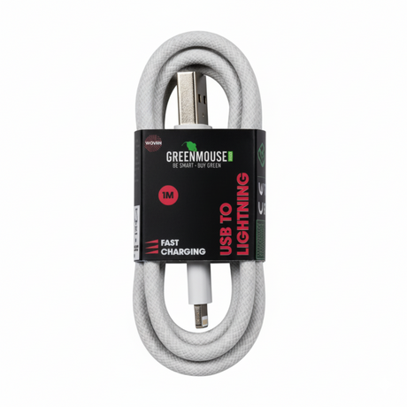 Greenmouse lightning datakabel woven 1 meter (5 stuks)