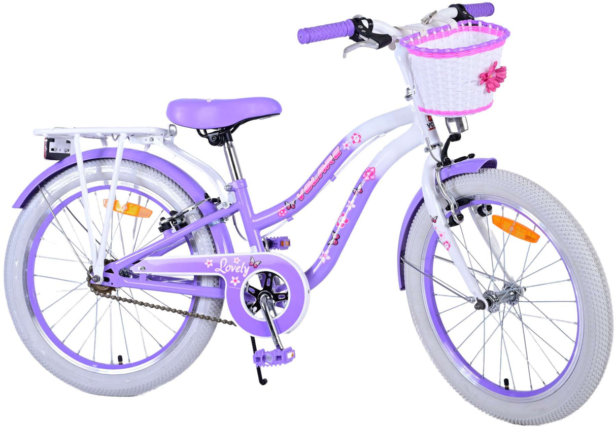 Volare lovely kinderfiets meisjes 20 inch paars twee handremmen