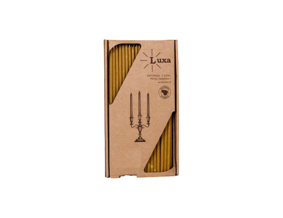 Luxa bijenwaskaarsen - dun - 25 cm - 60 st.