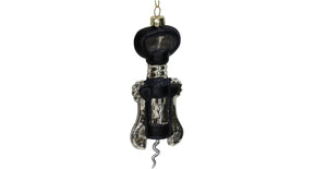 Ornament corkscrew black 5x3x14cm