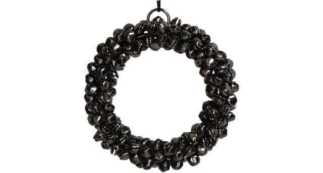 Ornament bells wreath metal anthracite 9cm