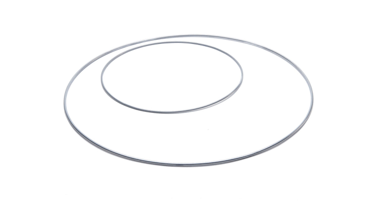Metal ring 80cm silver - per stuk