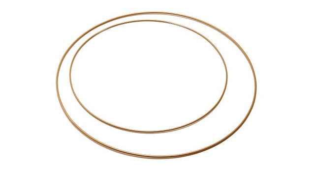 Metal ring 100cm gold (hollow tube)