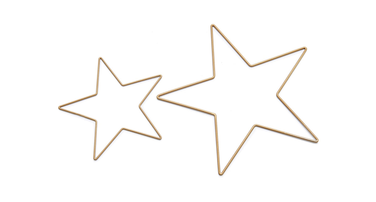Metal star 50cm gold per stuk