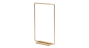 Metal rectangle on base 25x40cm gold