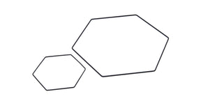 Metal hexagon 20cm black