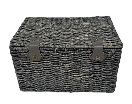 Bakkersmand blauwgrijs large 47x31x28 met deksel