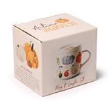 Autumn harvest porselein mok met onderzetterdeksel set