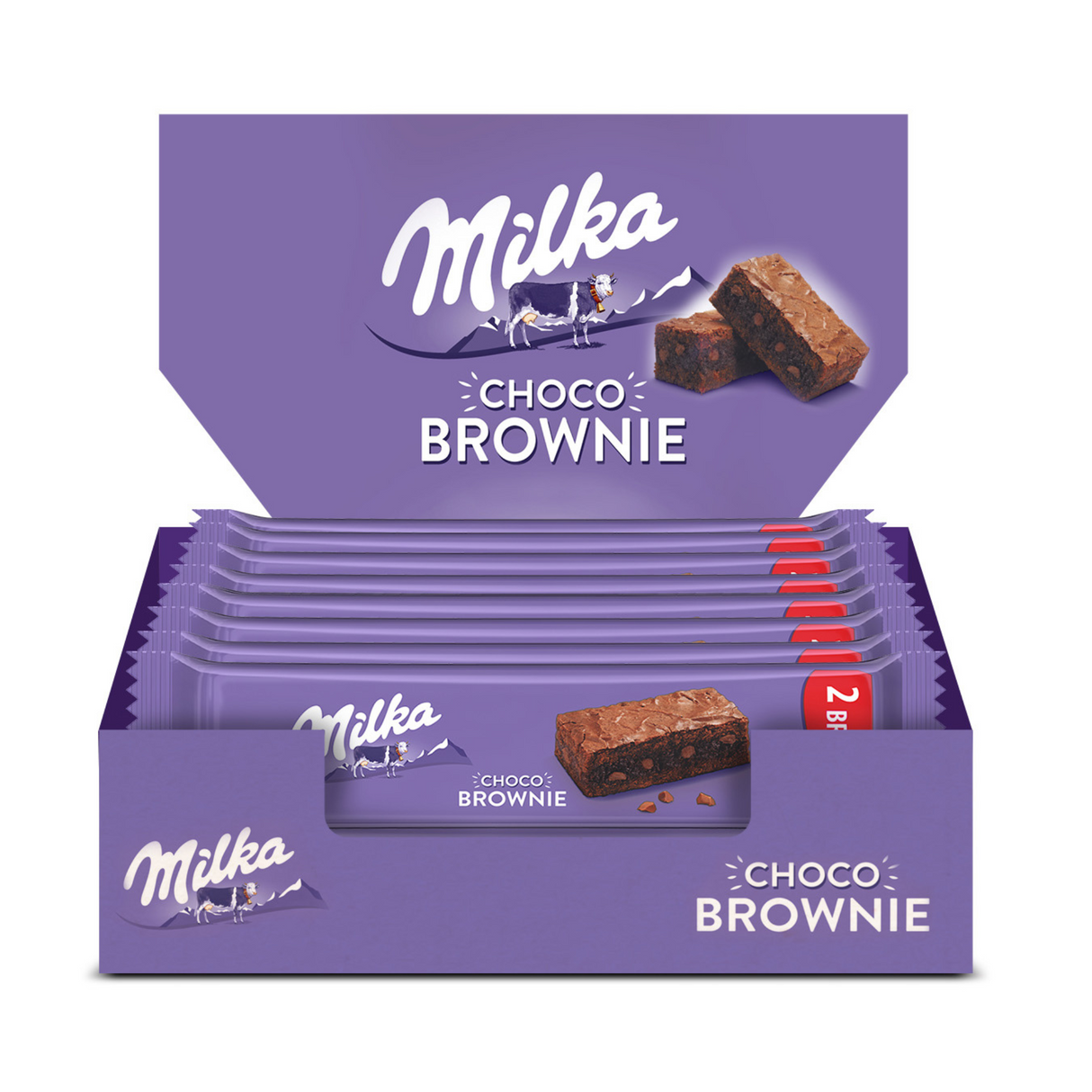 Milka chocolade choco brownie - doos 24 x 50g - koekjes - brownies