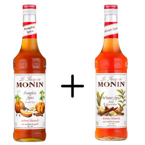 Monin pumpkin spice + winter spice combinatie (set van 2)