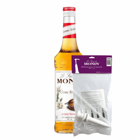 Monin siroop creme brulee (70 cl) + siroop pompje (10ml)