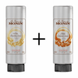 Monin topping witte chocolade + topping salted caramel