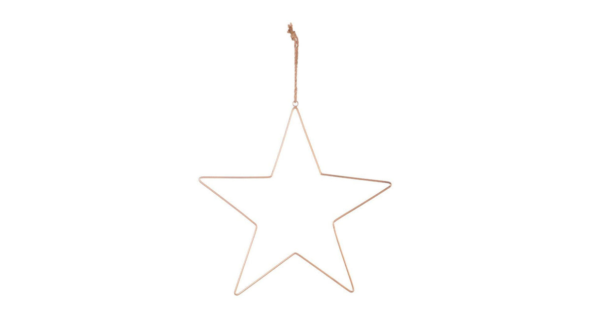 Metalen ster goud d 28 cm